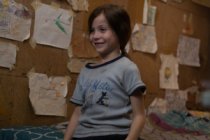 Jacob Tremblay on the set of 'Room'